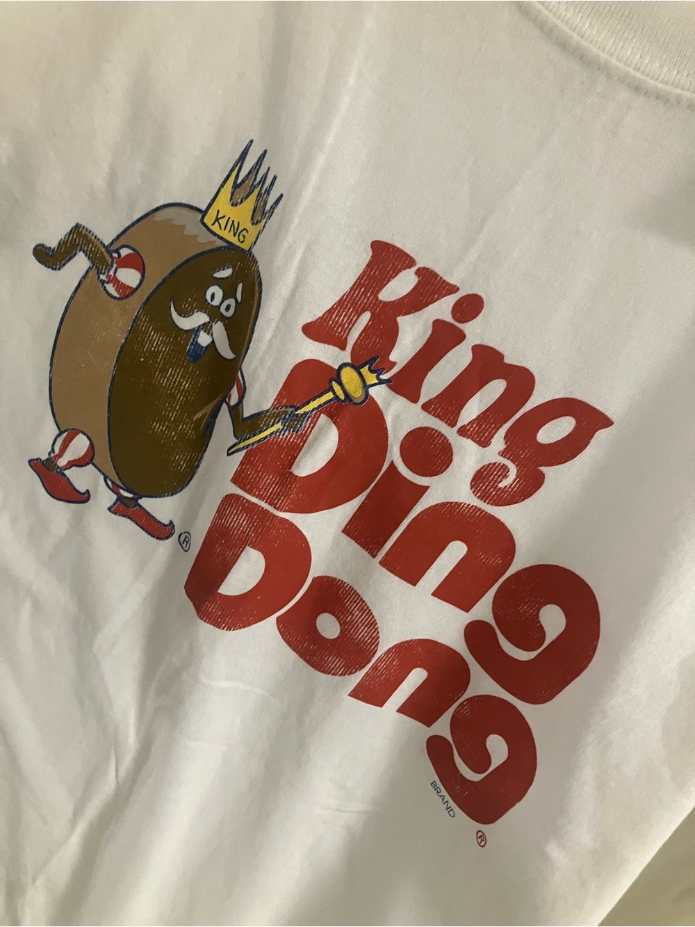 Vintage New Old Stock White Short-Sleeve Tee King Ding Dong